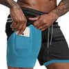 2 In 1 Running Shorts with Pocket