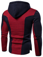 Zip Up Color Block Hoodie