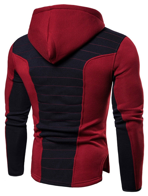 Zip Up Color Block Hoodie