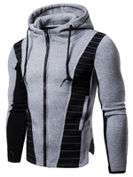 Zip Up Color Block Hoodie