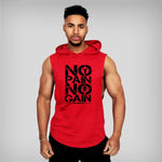 No Pain No Gain Hooded Tank Top