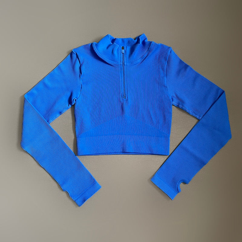 Long Sleeve Sports Top With Thumb Hole