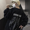 Punk Gothic Letter Print Hoodie