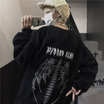 Punk Gothic Letter Print Hoodie