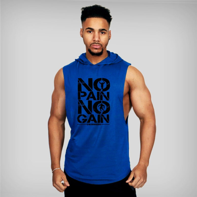 No Pain No Gain Hooded Tank Top