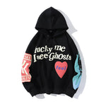 Punk Gothic Letter Print Hoodie