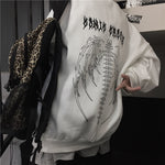 Punk Gothic Letter Print Hoodie