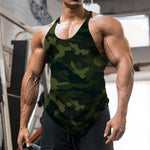 Camo Print Stringer Tank Top