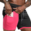 2 In 1 Running Shorts with Pocket